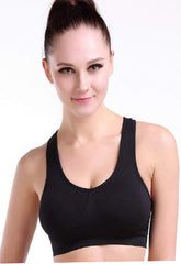 "Women" VELFORM Black Non padded Sports Bra FRENCH DAINA