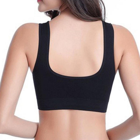 "Women" VELFORM Black Non padded Sports Bra FRENCH DAINA