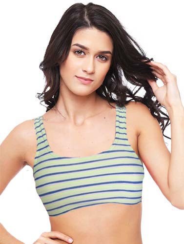 Women's Double Stripes Cute Fantasie Sports Bra snazzyway