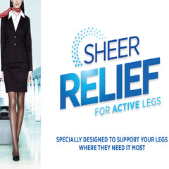 Warner's Sheer Relief For Active Legs Travel Support Pantyhose snazzyway