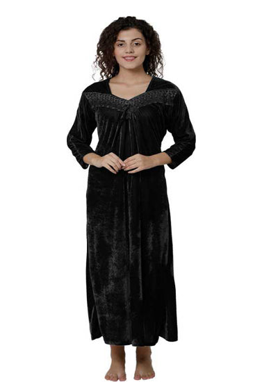 Women's Soft & Comfortable Black Nightgown