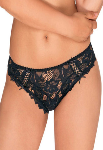 Undiz Very Comfortable  Black lace Thong snazzyway