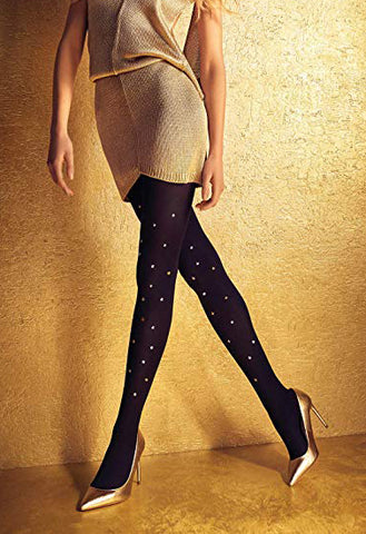 Zephyrs Shinny Studs Polka Dot Designer Tights (Sold Out) snazzyway