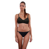 pure organic cotton black bra and thong set snazzyway