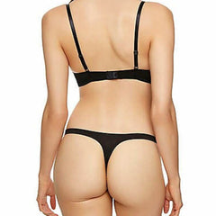 Black Magic Sexy Black Plunge Pushup Bra stocking & Thong Set snazzyway