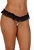 Flirty Crotchless Lace Pearl Thong Panties snazzyway