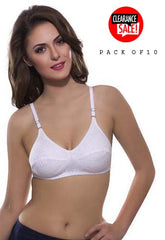 Clearance sale Pack of 10 cotton summer bras