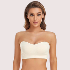 Sexy White Tube Bandeau Bra Top snazzyway