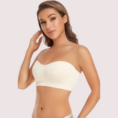 Sexy White Tube Bandeau Bra Top snazzyway