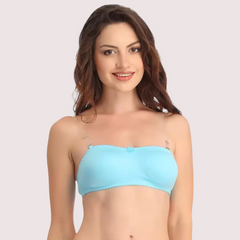 Women's Comfy Wirefree Micro Touch Stretch Tube Bra snazzyway