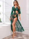 Stylish Sheer Net Top and Skirt Set snazzyway