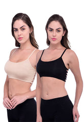 Pack Of 2 Sexy Back Stripe Bralette Bra FRENCH DAINA