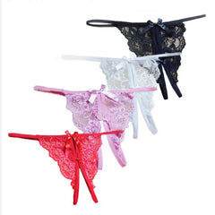 Lingerie Knickers Underwear Lace Open Crotchless G-string Thongs French Daina