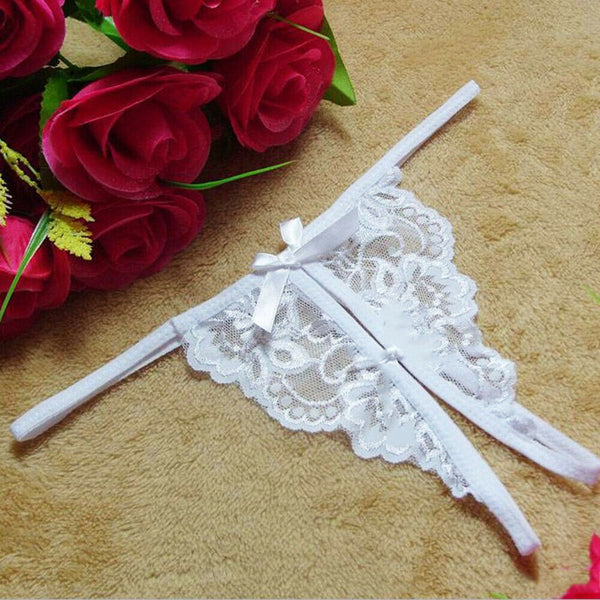 Lingerie Knickers Underwear Lace Open Crotchless G-string Thongs French Daina