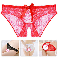 Women Sexy Crotchless Lace Open Crotch Underwear French Daina