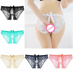 Women Sexy Crotchless Lace Open Crotch Underwear French Daina