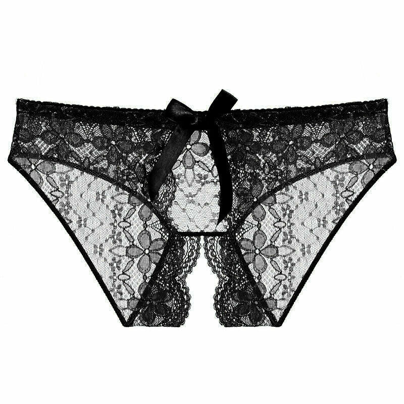 Women Sexy Crotchless Lace Open Crotch Underwear French Daina