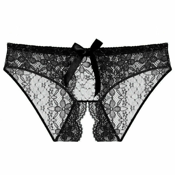 Women Sexy Crotchless Lace Open Crotch Underwear