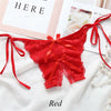 Ladies Sexy Tie-Side Crotchless Lace Thong G-String Lingerie Panties Knickers French Daina