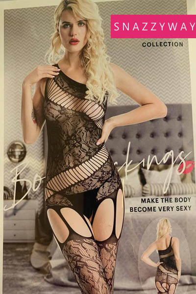 Seductive Open Crotch Mesh Full Body stockings snazzyway