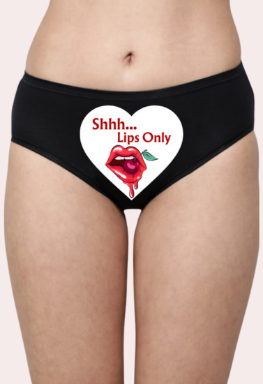 Sensual Custom Text Lips-Only Surprise Panty snazzyway