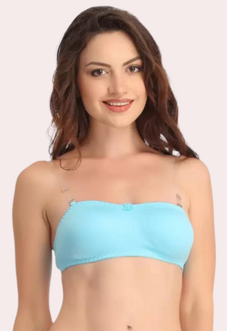 Women's Comfy Wirefree Micro Touch Stretch Tube Bra snazzyway