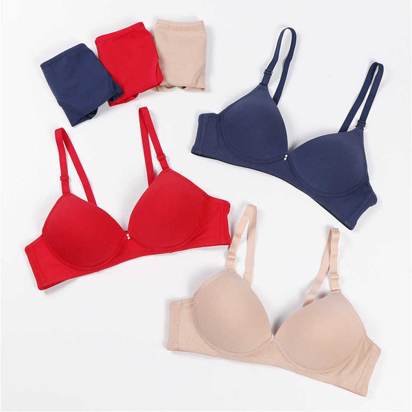 "Pack of 3" Female Seamless Padded wire free Bra FRENCH DAINA